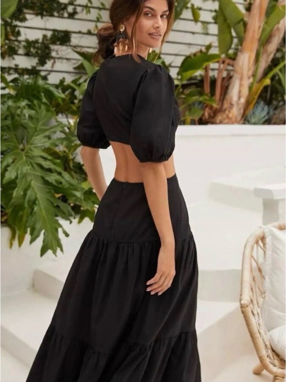 Charlie Holiday “Paige” Linen Blend Tiered, Split Maxi Dress, Resort, Vacation 8
